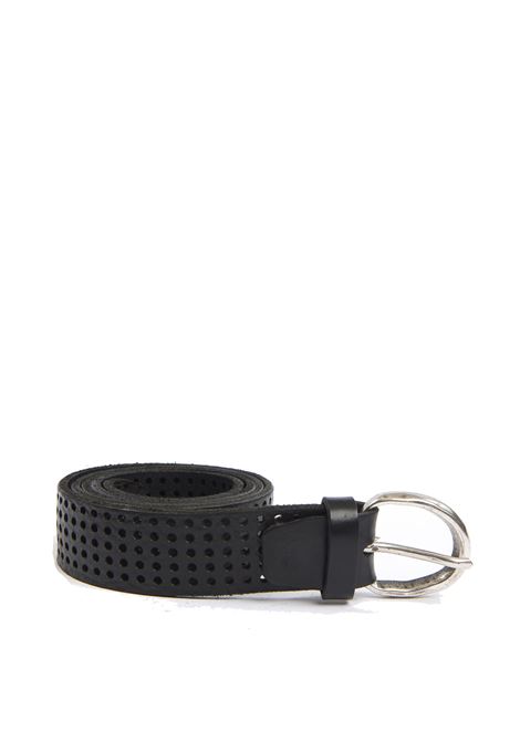 Cintura forata nero ITALIAN BELTS | 605/30PELLE-NERO